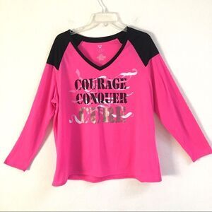 Livi Active cure for cancer V-neck longsleeve tee 18/20